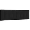 Image de vidaXL Coussin de tête de lit noir 160 cm tissu 4019172
