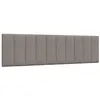 Image de vidaXL Coussin de tête de lit taupe 180 cm tissu 4019181