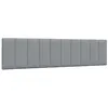 Image de vidaXL Coussin de tête de lit Hanko gris clair 200 cm tissu 4019184