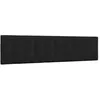 Image de vidaXL Coussin de tête de lit noir 200 cm tissu 4019186