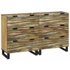 Image de Buffet en bois de mangue massif - vidaXL - Naturel - 60x335x75 cm - 6 tiroirs - Rangement compact - Design rustique