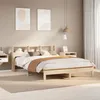 Image de vidaXL Cadre de lit sans matelas 140x190 cm bois de pin massif sommier cadre de lit double cadre de lit en bois massif 3309740