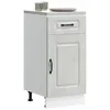 Image de vidaXL Armoire de cuisine Kalmar gris béton bois dingénierie meuble bas dévier meuble bas de cuisine avec tiroir meuble 853471