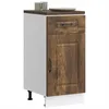 Image de vidaXL Armoire de cuisine Kalmar chêne fumé bois dingénierie meuble bas dévier meuble bas de cuisine avec tiroir meuble 853472