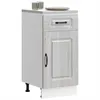Image de vidaXL Armoire de cuisine Kalmar sonoma gris bois dingénierie meuble bas dévier meuble bas de cuisine avec tiroir 853473