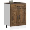 Image de vidaXL Armoire de cuisine Kalmar chêne fumé bois dingénierie meuble bas dévier meuble bas de cuisine avec tiroir meuble 853492