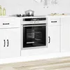 Image de vidaXL Armoire à four Kalmar blanc brillant bois dingénierie unité de four armoire de four de cuisine unité de base de 853519