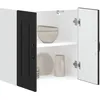 Image de vidaXL Armoire murale de cuisine Kalmar noir bois dingénierie 853578