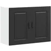 Image de vidaXL Armoire murale de cuisine Kalmar noir bois dingénierie 853588