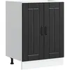 Image de vidaXL Meuble de base de lavabo Lucca noir bois dingénierie meuble bas de cuisine meuble bas à tiroir de cuisine meuble 853678