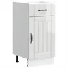 Image de vidaXL Armoire de cuisine Lucca blanc brillant bois ingénierie meuble dévier meuble de cuisine avec tiroir meuble de 853709