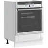 Image de vidaXL Armoire de four Lucca blanc brillant bois ingénierie unité de four armoire de four de cuisine unité de base de 853759