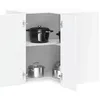 Image de vidaXL Armoire murale dangle de cuisine Lucca blanc brillant 853859