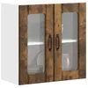 Image de vidaXL Armoire murale de cuisine avec porte vitrée Lucca Chêne fumé Bois dingénierie 853912