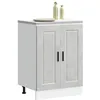 Image de vidaXL Armoire de cuisine Porto gris béton bois dingénierie 853921