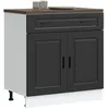 Image de vidaXL Armoire de cuisine Porto noir bois dingénierie 853978