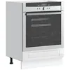 Image de vidaXL Armoire à four Porto blanc brillant bois dingénierie 853999