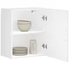 Image de vidaXL Armoires murales de cuisine 2 pcs Porto blanc brillant meuble mural de cuisine armoire pour mur de cuisine armoire 854042
