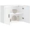 Image de vidaXL Armoire murale de cuisine Porto blanc bois dingénierie meuble mural de cuisine armoire pour mur de cuisine 854067