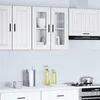 Image de vidaXL Armoire murale de cuisine avec porte en verre Porto blanc 854147
