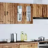 Image de vidaXL Armoire murale de cuisine avec porte en verre Porto vieux bois 854155