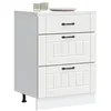 Image de vidaXL Armoire de cuisine Lucca blanc bois dingénierie meuble dévier meuble de cuisine avec tiroir meuble de cuisine à 854269