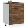 Image de vidaXL Armoire de cuisine Kalmar chêne fumé bois dingénierie meuble dévier meuble de cuisine avec tiroir meuble de 854284