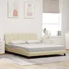 Image de vidaXL Cadre de lit sans matelas Hanko crème 160x200 cm tissu 3310403