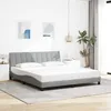 Image de vidaXL Cadre de lit sans matelas Hanko gris clair 180x200 cm tissu 3310405