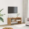 Image de vidaXL Meuble TV chêne artisanal 80x40x40 cm bois dingénierie banc TV meuble hifi centre de divertissement buffet TV 855771
