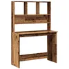 Image de vidaXL Bureau avec étagères vieux bois 102x45x148 cm bois dingénierie bureau dordinateur bureau debout bureau avec 855834
