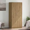 Image de vidaXL Garde-robe chêne artisanal 80x52x180 cm bois dingénierie placard rangement pour vêtements armoire en tissu 855883