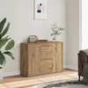 Image de vidaXL Buffet chêne artisanal 88x30x64 cm bois dingénierie 855893