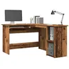 Image de vidaXL Bureau dangle vieux bois 120x140x75 cm bois dingénierie bureau bureau détude mobilier de bureau à domicile 855900