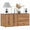 Image de vidaXL Meuble TV chêne artisanal 80x34x355 cm bois dingénierie 856011