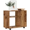 Image de vidaXL Table dappoint vieux bois 70x35x55 cm bois dingénierie bout de canapé table dappoint de canapé table de lampe 856026