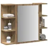 Image de vidaXL Armoire à miroir de salle de bain chêne artisanal 80x205x64 cm 856037