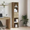 Image de vidaXL Bibliothèque chêne artisanal 36x30x171 cm bois dingénierie armoire à livres armoire de rangement armoire de 856047