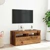 Image de vidaXL Meuble TV avec lumières LED vieux bois bois dingénierie support TV meuble multimédia console TV meuble hifi 856307