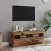 Image de vidaXL Meuble TV avec lumières LED vieux bois bois dingénierie support TV meuble multimédia console TV meuble hifi 856355