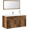 Image de vidaXL Armoire de salle de bain et miroir vieux bois bois dingénierie armoire de salle de bain meuble de salle de bain 856381
