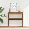Image de vidaXL Table console vieux bois 80 x 30 x 80 cm bois dingénierie bout de canapé table de couloir support de couloir 856624