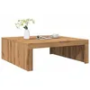 Image de vidaXL Table basse chêne artisanal 100x100x35 cm bois dingénierie table latérale table de salon table daccent bout de 856685