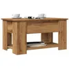 Image de vidaXL Table basse chêne artisanal 79x49x41 cm bois dingénierie table basse à dessus relevable table dappoint 856929