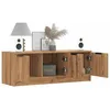 Image de vidaXL Meuble TV chêne artisanal 102x35x365 cm bois dingénierie banc TV meuble hifi centre de divertissement buffet 856948
