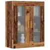 Image de vidaXL Armoire murale suspendue vieux bois 69 5x34x90 cm armoire suspendue armoire dexposition murale armoire en verre 857043