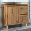 Image de vidaXL Armoire lavabo chêne artisanal 65x33x60 cm bois dingénierie meuble de lavabo de salle de bain meuble de salle de 857121