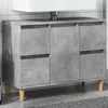 Image de vidaXL Meuble dévier gris béton 80x33x60 cm bois dingénierie 857125