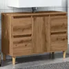 Image de vidaXL Armoire dévier chêne artisanal 80x33x60 cm bois dingénierie 857127