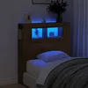 Image de vidaXL Tête de lit à LED chêne artisanal 100x185x1035 cm 857683